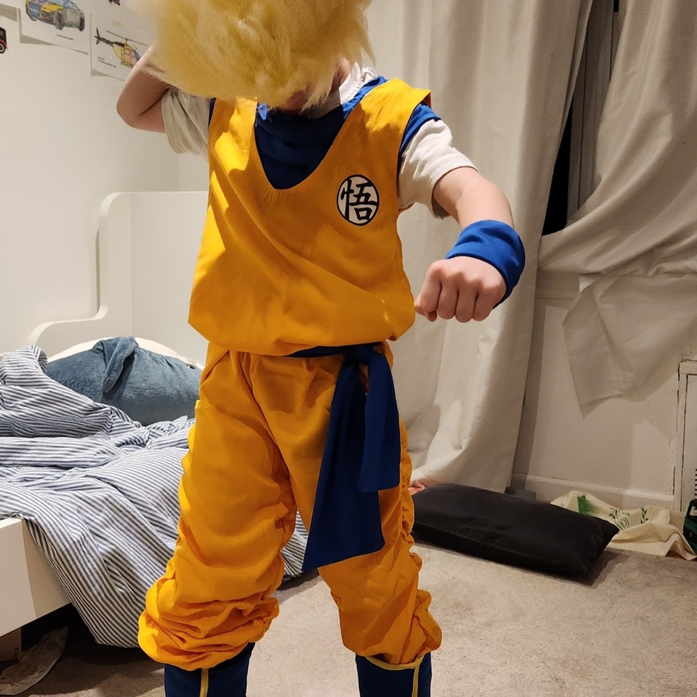 Kids Super Warrior Costume - Yellow and Blue